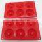 Ready-made FDA food grade non stick 6 cup microwave oven safe flower silicone molds for soap cake