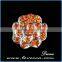 cheap fashion jewelry flower pattern crystal button for accessory