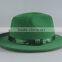 Green cowboy hat setting cap with green ribbon