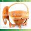 BK007/Eco-friendly folding bamboo fruit basket elephant shape bamboo fruit basket