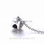 Vintage Royal Embossment Flowers S925 new arrivals safety chain Imitation stone flower automatic adjust silver chain charm A020