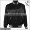 Wholesale Shiny Black 100% Polyester Satin Baseball Jacket Coat