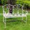 Outdoor Antique Wrought Iron Garden Bench