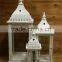 Vintage Wooden Candle Lantern Distressed Garden Lantern Set of 3 Wholesale