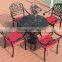 Hotel high end cast aluminum table chair