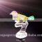 Colorful lovely crystal bird with base as nice crystal souvenir gift/corporate promotional gift