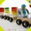 Wholesale newest wooden pull blocks car toy hot sale kids wooden pull blocks car toy creative wooden pull blocks car toy W04A270