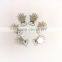 3/4inch PALM design High Quality Metal Suspender Clip with plastic teeth inside for garment