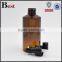 2017 wholesale good market 100ml plastic spray bottle amber color plastic spray bottle round plastic trigger spray bottle