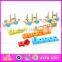 2015 Pull Shape Blocks Train Toy,Educational Pull Cart Wooden Blocks Train,New design wooden blocks small train pull toy W05C020