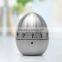 Egg shape kitchen timer, Mechanical timer 60 minutes, bell timer