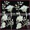 Colorful Big Floral Mesh Fabric, Elegant Metallic Lace Embroidery Design Fabric