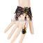 Lace jewelry black supperstar style bracelet wholesale girls jewelry set with diamonds