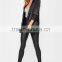 MGOO Custom Black Gathered Sleeves No Buttons Fashion Suit Blazers For Women Long Sleeves Loose Style