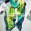 2016 Fashion bandana Luxury Scarve Woman Brand 100% Silk Scarf With Flower Print Women Shawl High Quality Print