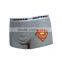 Superman Pattern Boxers Grey Solid Underwear for Male