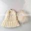 Myfur Elegant 30% Wool Knitted Striped Beanie Hat with Real Raccoon Fur Pom Pom