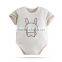Factory Price Organic Cotton Baby Girls' Organic Short Sleeve Romper organic baby clothes