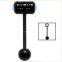 Black Anodized Titanium Aurora Gem Hammer Barbell Tongue Ring