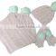 2016 fashion kids girls knitted set scarf and hat,cute scarf hat gloves sets