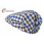 Brown Blue Boy's Plaid Driving Ivy Fitted Baseball Hat with Polyester