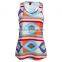Latest Sleeveless Printed Tank Top Designs Floral Printed Tank Top For Girls