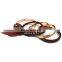 6ps/set Fashion Bohemian Delicate Rhinestone Ribbon Woven Women's Metal Bangle