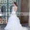 Sexy Size Available Beaded Sleeveless Open Back Ruffled Skirt Court Train Tulle Wedding Dress Bridal Gown