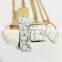 New Arrival Geometrical Shaped Howlite Pendant Necklace