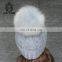 Perfect Crazy Knitted Winter Hats Raccoon Fur Pompom Hat