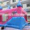 2016 pink princess castle with slide bouncy castles inflatables china