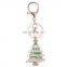 Stock Christmas Trees Rhinestone Metal Promotion Gift Keychain