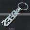 Custom metal English letters key ring zinc alloy keychains