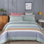 100% Cotton white bed sheet for hotel and dormitory stripe and simple