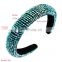 5colors New Luxury Baroque Colorful Rhinestone fashion colored padded Headband For Women Party Hair Accessories