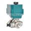 Miniature electric actuator control L flow T flow 3 way motorized ball valve