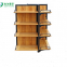 Elegant Design Retail Display Stand, Supermarket Wood Shelving, 4 Way Gondola Shelf