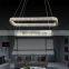 Stainless steel crystal industrial style button chandeliers hotel living room hanging pendant light
