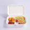 Customized Size biodegradable bulk Sugarcane pulp clamshell box food bagasse container