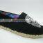 Wholesale slip-on woman canvas casulal shoes espadrilles