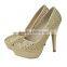 8 years of manufacture new coming lady platform crystal dress high heel shoes
