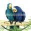 elegant design resin parrot metal ring wall hanging ornament modern home decoration accessories for bedroom