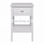 White Wood Bedside Drawer with Shelf Cabinet Side Table Storage Unit