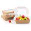 Wholesale kraft paper takeout fast food packaging lunch container