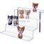 Acrylic Toy Display Risers Shelf, Clear Large 4-Layer Display Stand Toy Collection