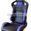 JBR1040 Black / White Stripes PVC Leather With Single Slider Universal Car Racing Seat