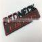 Zinc Alloy Metal 3D Red Black Custom Car Sticker Metal Chrome Car Emblem