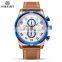 MEGIR 2082 Watch Men Fashion Leather Waterproof Mens Watches Casual Military Chronograph Watch Wrist Clock Montre Homme