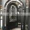 Glass Single metal wrought iron front house  door design catalogue with sidelights