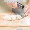 Pastry Scraper Dough Cutter Chopper Stainless Steel, Mirror Polished with Measuring Scale Multipurpose Pizza Cutter